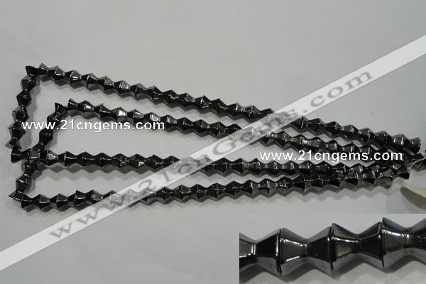 CHE203 15.5 inches 8*8mm faceted dumbbell hematite beads wholesale