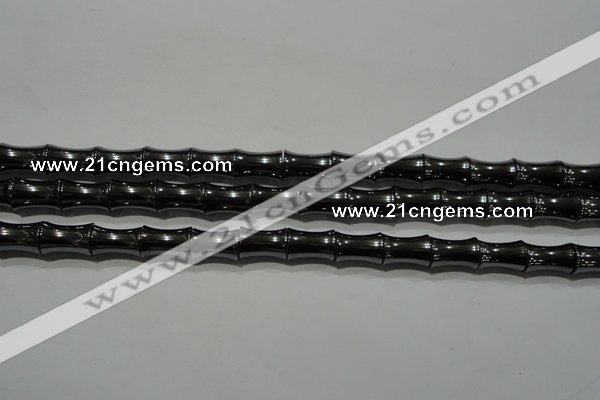 CHE204 15.5 inches 8*12mm bamboo hematite beads wholesale