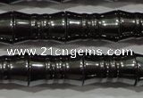 CHE207 15.5 inches 8*12mm bamboo hematite beads wholesale