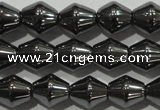 CHE211 15.5 inches 6*6mm bicone hematite beads wholesale
