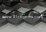 CHE217 15.5 inches 10*10mm faceted bicone hematite beads wholesale