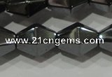 CHE217 15.5 inches 10*10mm faceted bicone hematite beads wholesale