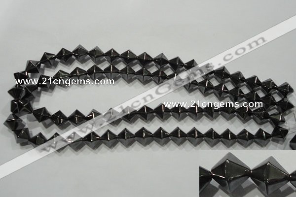 CHE218 15.5 inches 12*12mm faceted bicone hematite beads wholesale