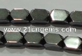 CHE222 15.5 inches 5*8mm faceted cuboid hematite beads wholesale