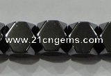 CHE224 15.5 inches 10*10mm faceted cube hematite beads wholesale