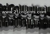 CHE241 15.5 inches 8*8mm tower hematite beads wholesale