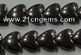 CHE257 15.5 inches 8*8mm heart hematite beads wholesale