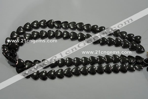 CHE259 15.5 inches 12*12mm heart hematite beads wholesale