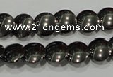 CHE271 15.5 inches 12mm flat round hematite beads wholesale