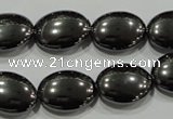 CHE279 15.5 inches 13*18mm oval hematite beads wholesale