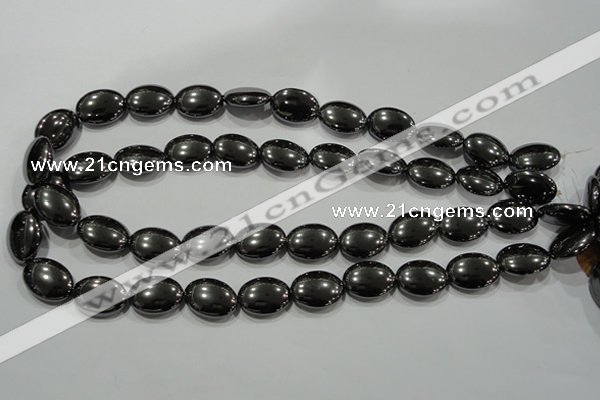 CHE279 15.5 inches 13*18mm oval hematite beads wholesale