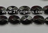 CHE281 15.5 inches 10*14mm faceted oval hematite beads wholesale