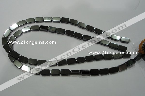 CHE291 15.5 inches 8*13mm rectangle hematite beads wholesale