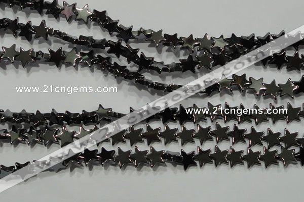 CHE294 15.5 inches 8mm star hematite beads wholesale