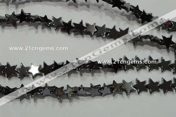 CHE295 15.5 inches 10mm star hematite beads wholesale