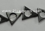 CHE300 15.5 inches 16*18mm triangle hematite beads wholesale