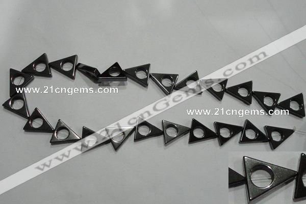 CHE300 15.5 inches 16*18mm triangle hematite beads wholesale