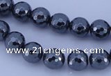 CHE34 16 inches 8mm faceted round hematite beads Wholesale