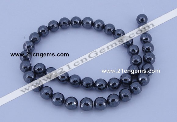 CHE34 16 inches 8mm faceted round hematite beads Wholesale