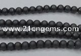 CHE400 15.5 inches 2mm round matte hematite beads wholesale