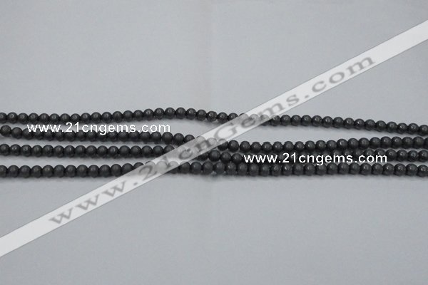 CHE401 15.5 inches 3mm round matte hematite beads wholesale