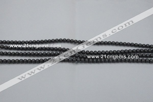 CHE401 15.5 inches 3mm round matte hematite beads wholesale