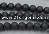 CHE403 15.5 inches 6mm round matte hematite beads wholesale