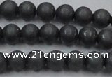 CHE404 15.5 inches 8mm round matte hematite beads wholesale