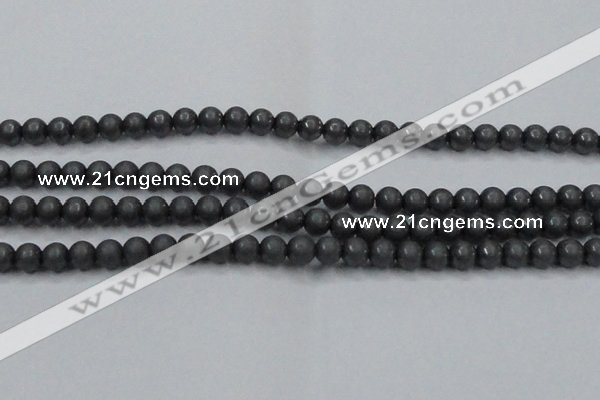 CHE404 15.5 inches 8mm round matte hematite beads wholesale