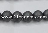 CHE405 15.5 inches 10mm round matte hematite beads wholesale