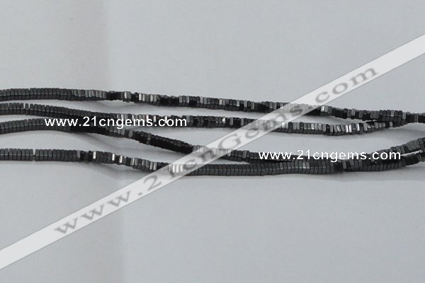 CHE411 15.5 inches 1*3*3mm square matte hematite beads wholesale