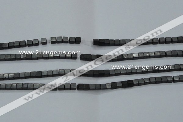 CHE415 15.5 inches 2*2mm cube matte hematite beads wholesale