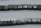 CHE416 15.5 inches 3*3mm cube matte hematite beads wholesale