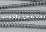 CHE418 15.5 inches 2mm round matte plated hematite beads wholesale