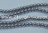 CHE421 15.5 inches 2mm round plated hematite beads wholesale