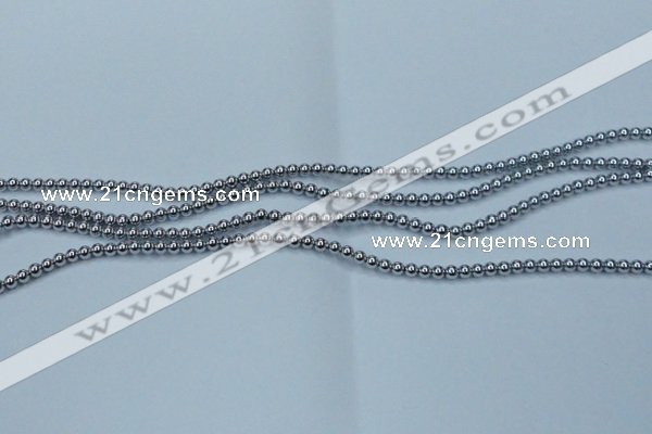 CHE421 15.5 inches 2mm round plated hematite beads wholesale