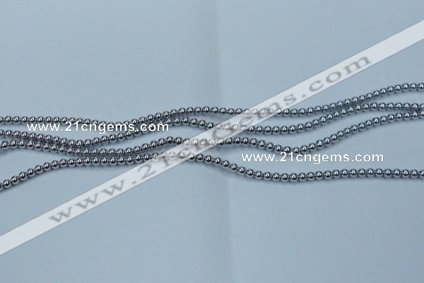 CHE421 15.5 inches 2mm round plated hematite beads wholesale