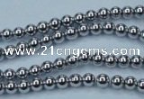 CHE422 15.5 inches 3mm round plated hematite beads wholesale