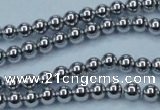 CHE423 15.5 inches 4mm round plated hematite beads wholesale