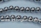 CHE425 15.5 inches 8mm round plated hematite beads wholesale