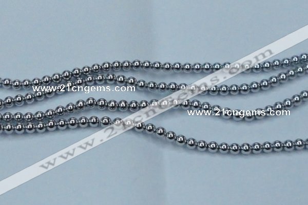 CHE425 15.5 inches 8mm round plated hematite beads wholesale