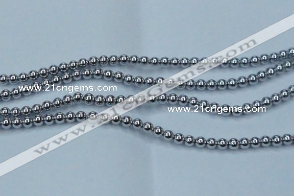 CHE426 15.5 inches 10mm round plated hematite beads wholesale