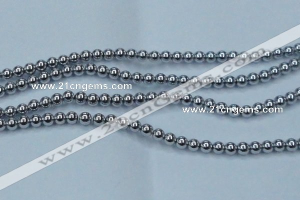 CHE427 15.5 inches 12mm round plated hematite beads wholesale