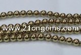 CHE430 15.5 inches 2mm round plated hematite beads wholesale