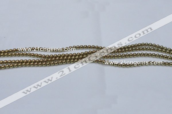 CHE430 15.5 inches 2mm round plated hematite beads wholesale