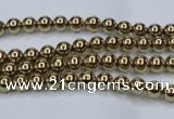 CHE431 15.5 inches 3mm round plated hematite beads wholesale