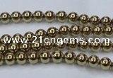 CHE432 15.5 inches 4mm round plated hematite beads wholesale