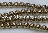 CHE433 15.5 inches 6mm round plated hematite beads wholesale