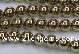 CHE434 15.5 inches 8mm round plated hematite beads wholesale