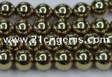 CHE435 15.5 inches 10mm round plated hematite beads wholesale